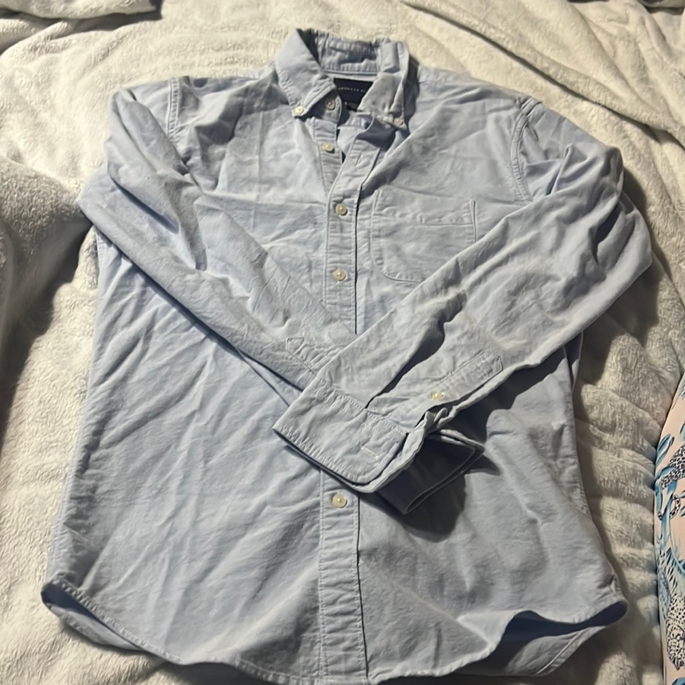 American eagle light blue, oxford shirt